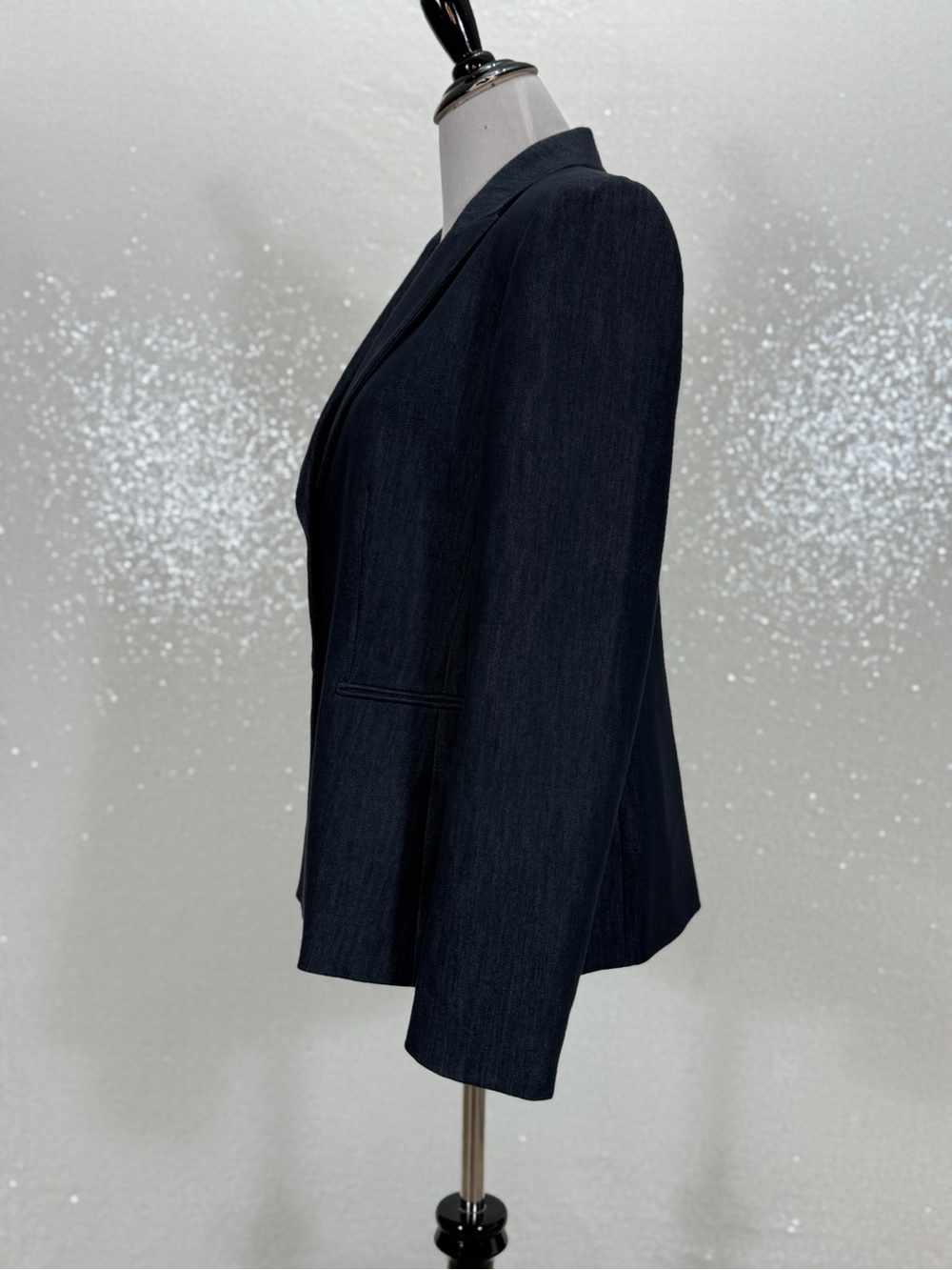 Alex Marie Blazer Jacket Women’s Size 14 Dark Blue Denim Look Tailored Lined - Picture 8 of 16